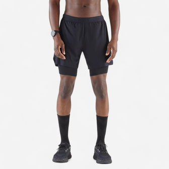 
Kiprun Men's Run 500 2-in-1 Compression Running Shorts Image  of 