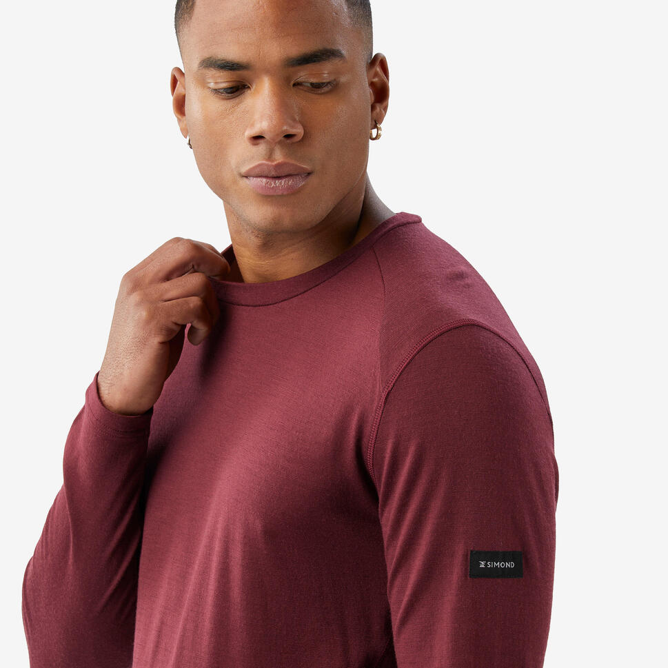 Simond Brand Simond Men's MT500 Long-sleeve 100% Merino Wool T-shirt – Decathlon