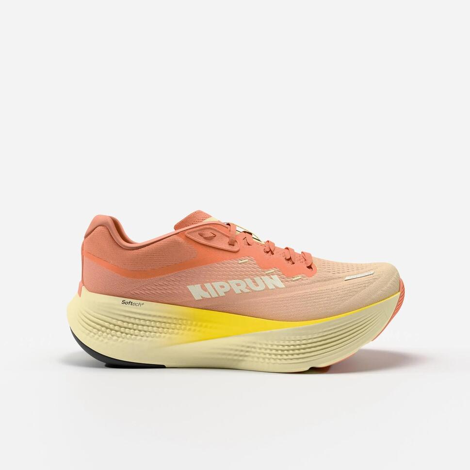 Women's road running shoes, Kiprun Kipride Max Yellow
