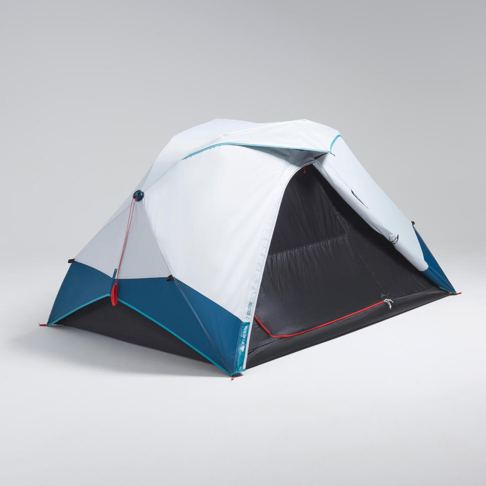 Quechua 2 Second Easy Fresh & Black Waterproof Pop Up Camping Tent 2 Person