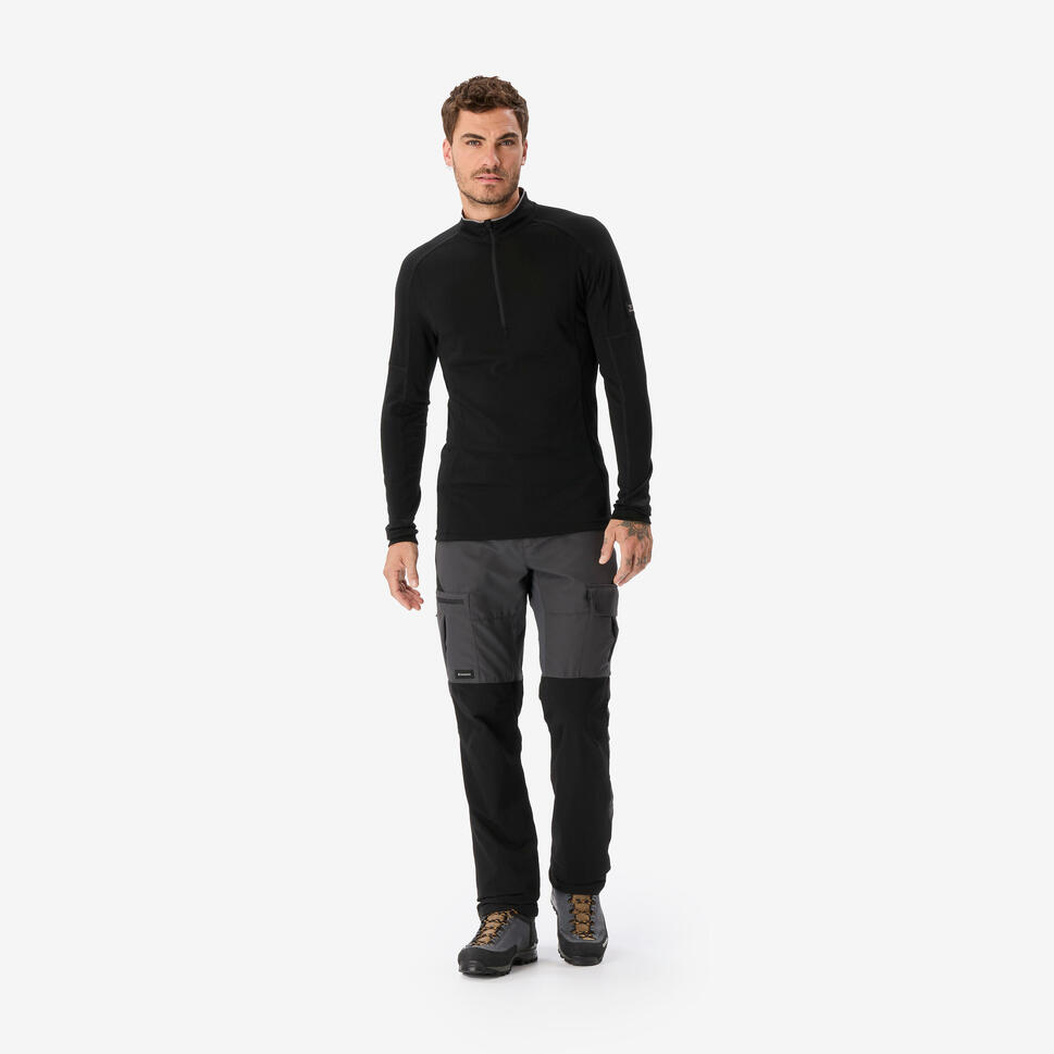 Simond Men’s 1/2 Zip  Long-Sleeved Merino Wool Shirt