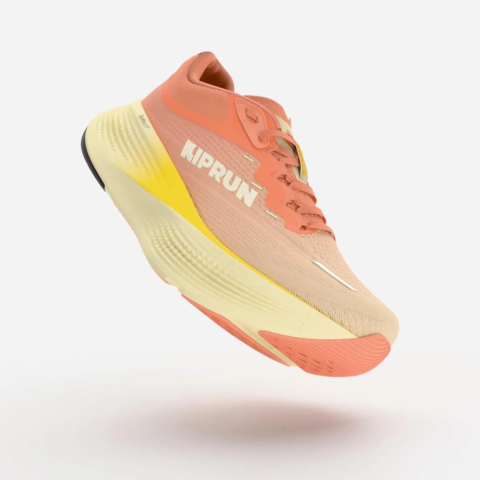 Women's road running shoes, Kiprun Kipride Max Yellow