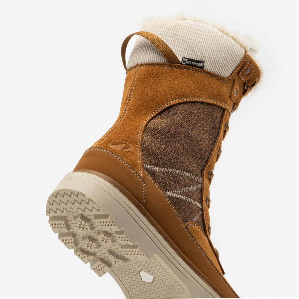 Quechua Women’s NH900 Waterproof High Leather Snow Hiking Boots