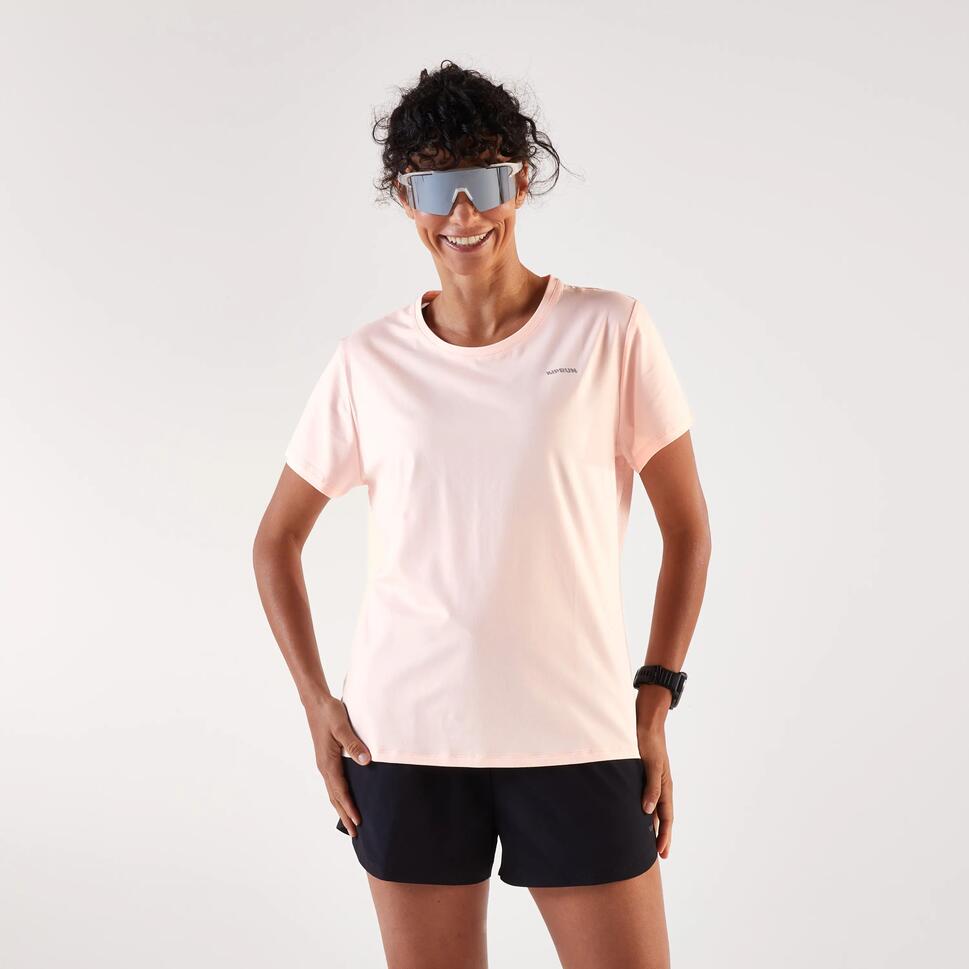 Women's breathable running T-shirt - Kiprun Run 500 Dry - Pink