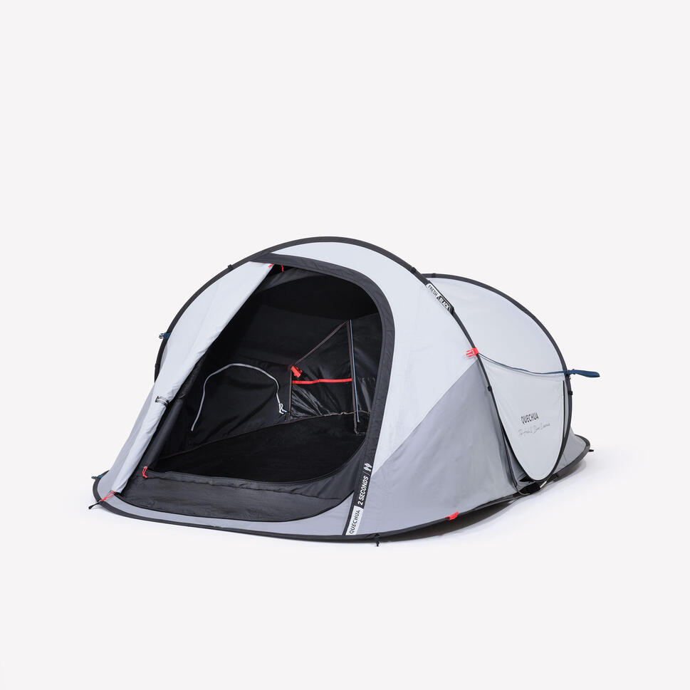QUECHUA 2 SECONDS EASY FRESH＆BLACK Quechua 2 Second Fresh & Black Waterproof Pop Up Camping Tent 2