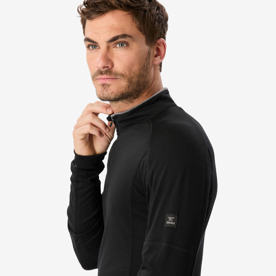Simond Men’s 1/2 Zip  Long-Sleeved Merino Wool Shirt