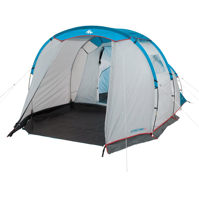 Bediende gevolg verwijzen Camping tent with poles - Arpenaz 4.1 - 4 Person - 1 Bedroom | Decathlon