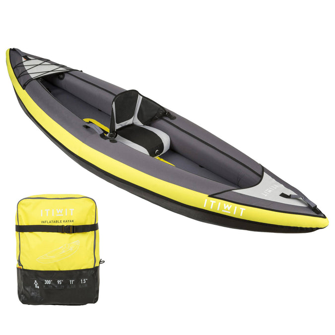 Itiwit Inflatable Touring Sit-on-top Kayak 1 person 220lb | Decathlon