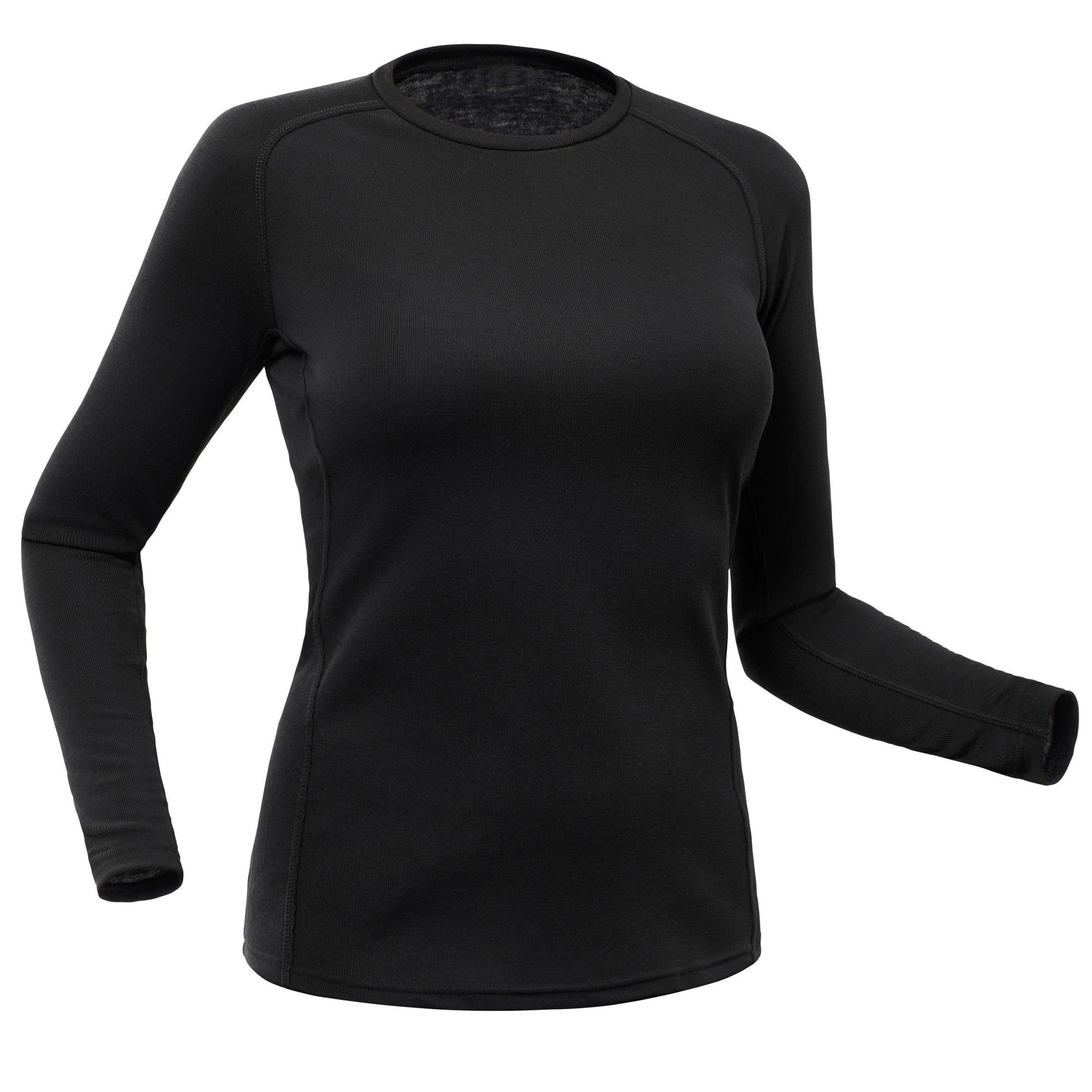 Wedze Women's BL100 Thermal Base Layer Top Black XS
