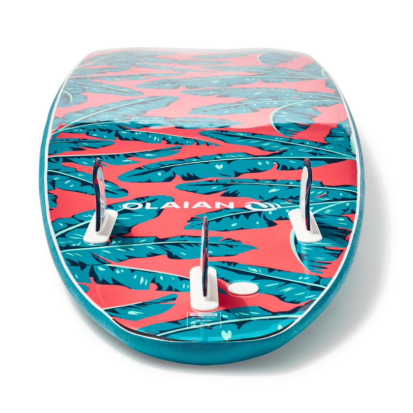 Olaian 500 Foam Surfboard 7'8 75L Curved Triple Stringer w/ Leash & So