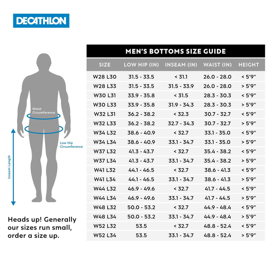 Forclaz Men's MT100 2in1 ZipOff Hiking Pants Decathlon